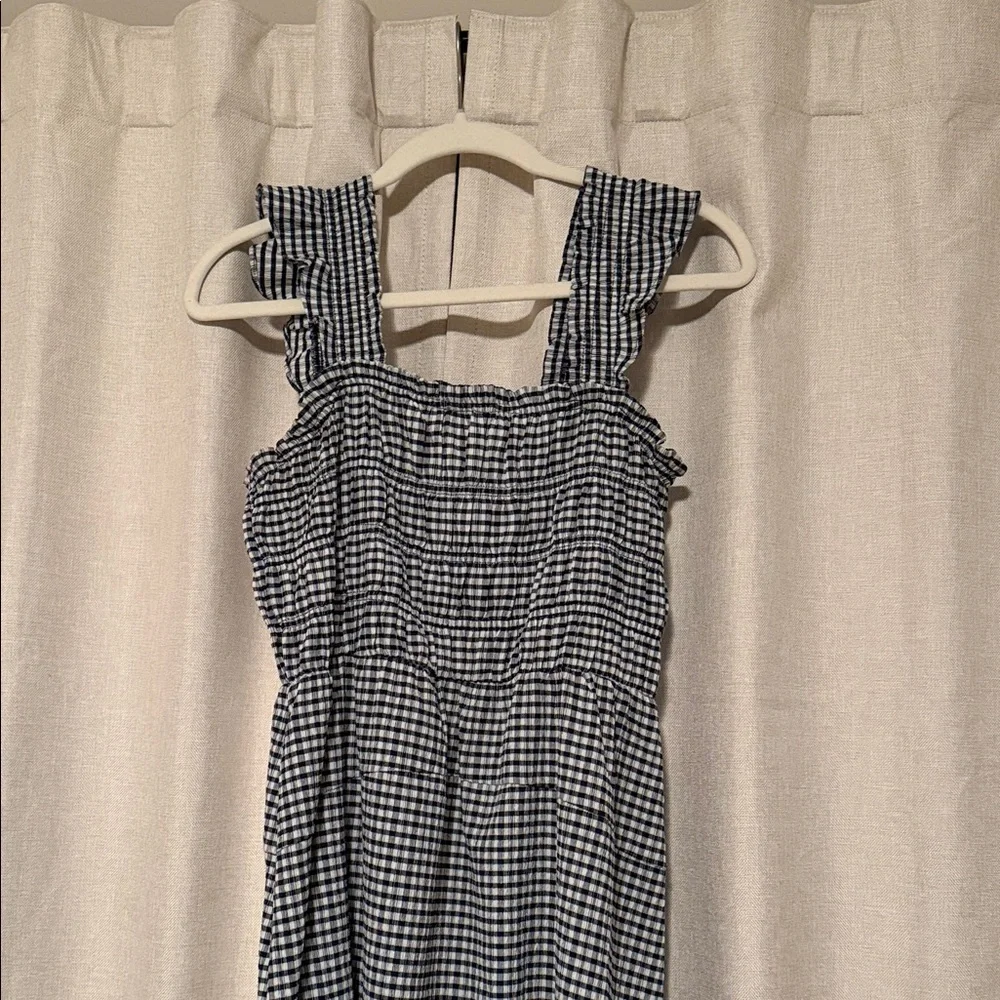Old Navy Blue Gingham Smocked Sundress - Picture 3 of 4